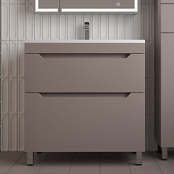 Style Line Тумба под раковину Остин 80 тауп темный – фотография-2